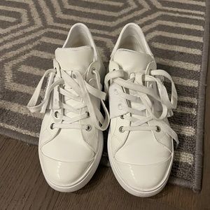 Buckle Gem Sneakers All White colourway